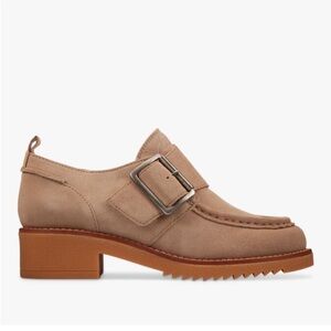 Women's Tan Loafers with Buckle Eden Clarks